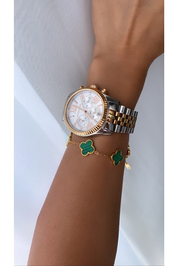 Çelik Yeşil Van Cleef Bileklik - 1