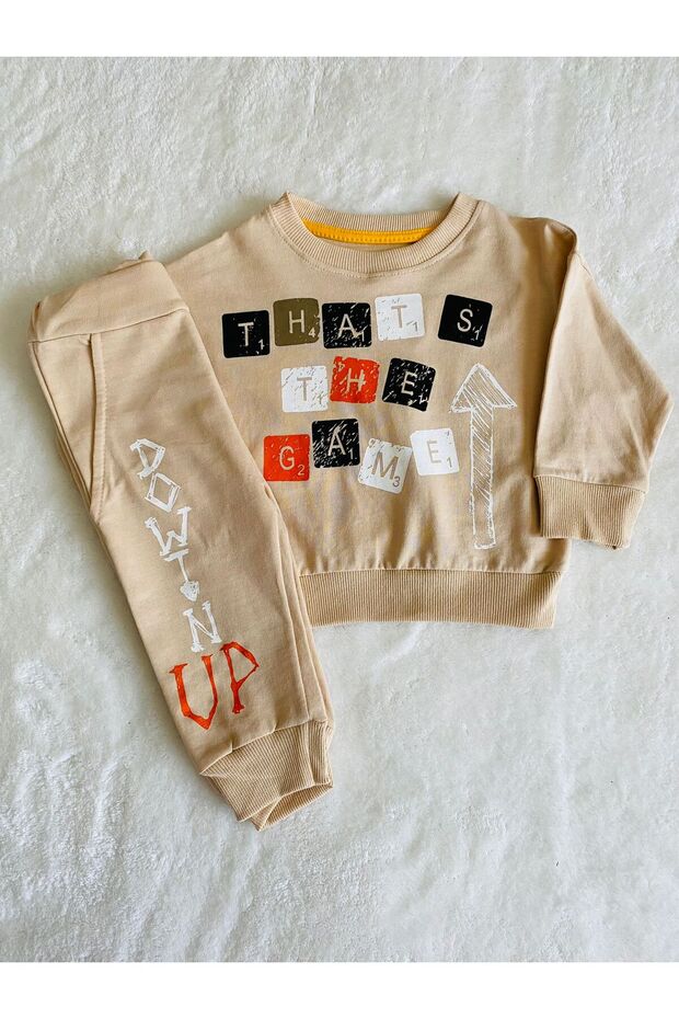 dowın up printed baby boy and children's tracksuit set 1/2/3/4