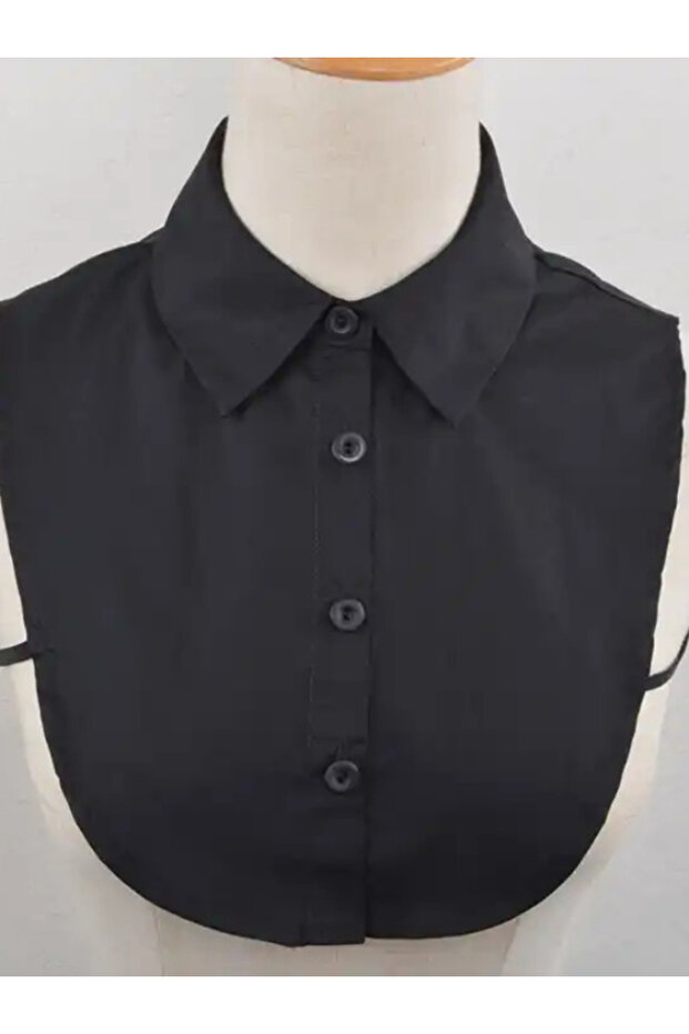 Double Set Black White Half Shirt Collar