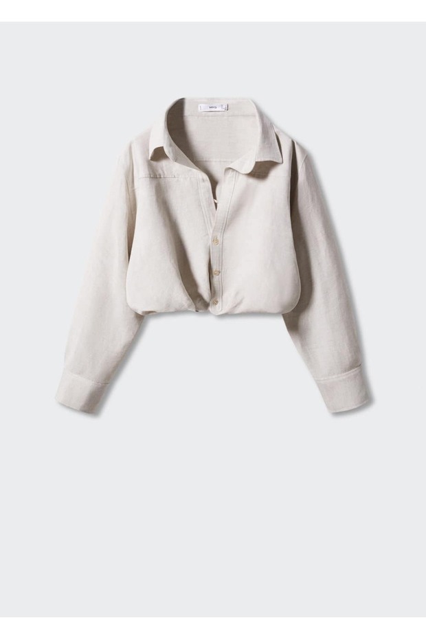 Kabarık Kollu Crop Gömlek - 3