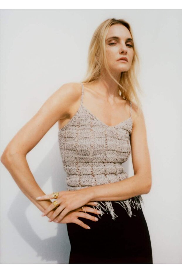 Saçak Detaylı Örgü Üst - 8