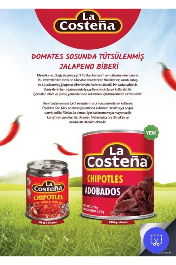 Chipotle Peppers 199gr ( 7 Oz ) Adobo Soslu Tütsülenmiş Meksika Jalapeno Biberi - 5