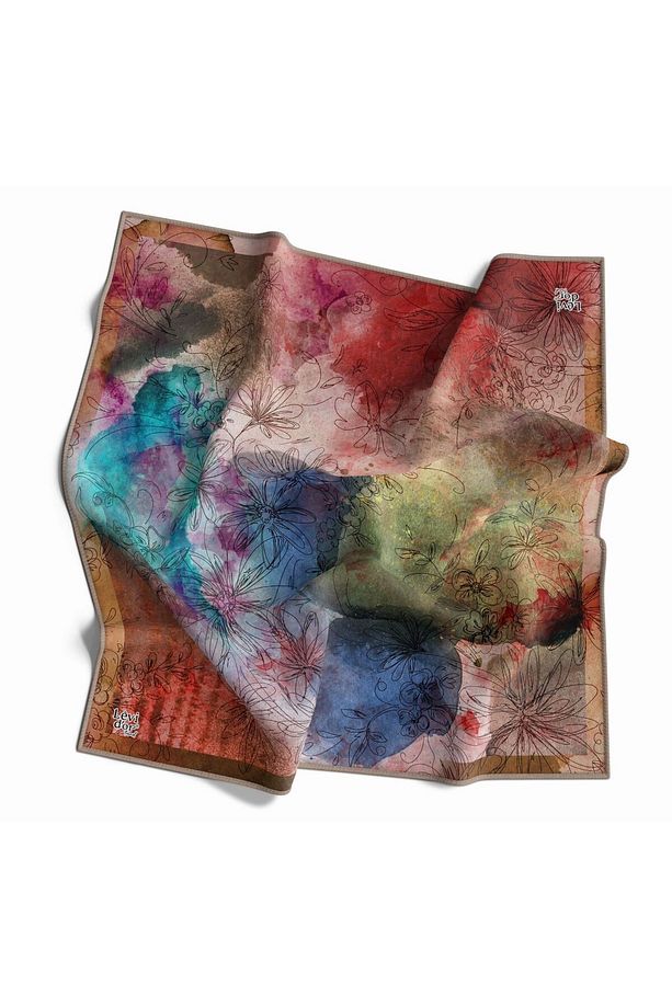 Kadın Twill Polyester Eşarp İ15861 - 1