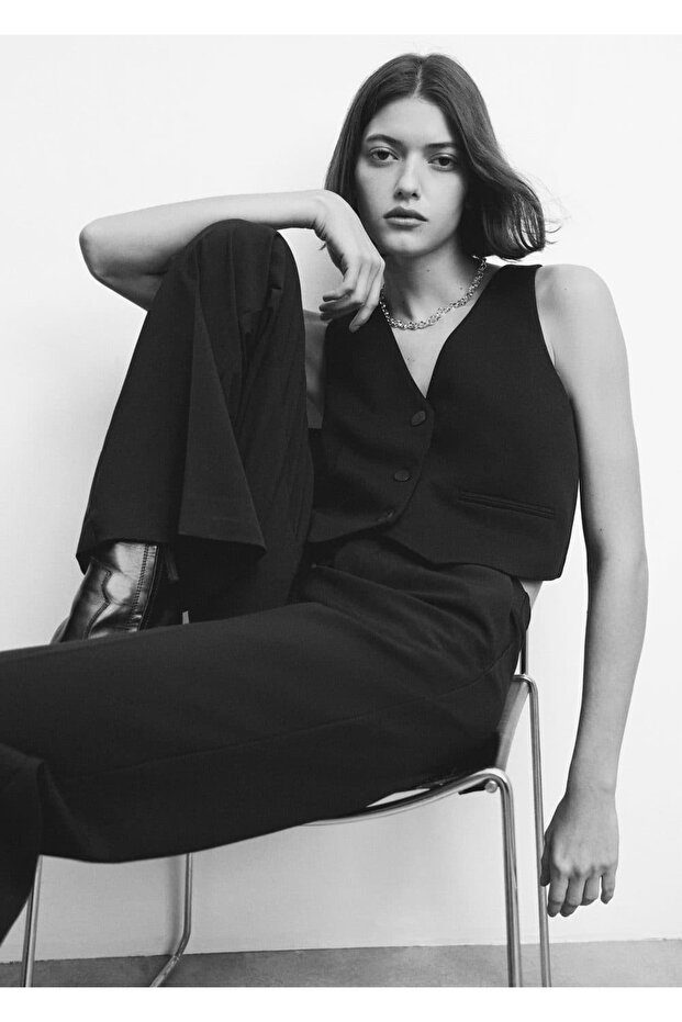 Düğmeli Takım Yelek - 5