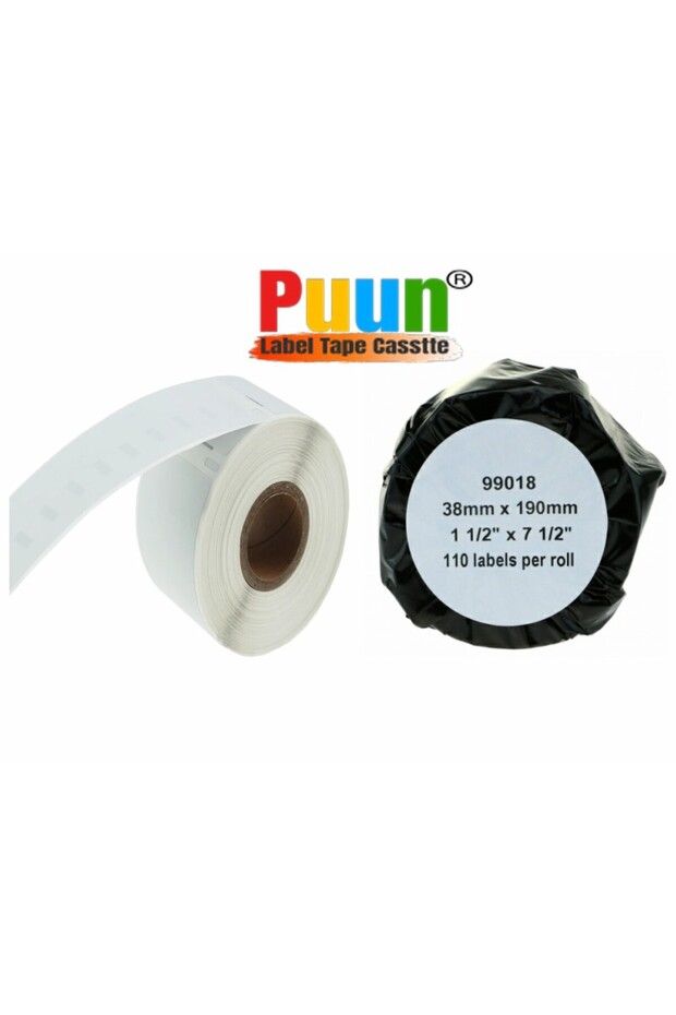 DYMO LW 99018S NARROW FOLDER BACK Equivalent TAG (S0722470) (110 Labels/Pack) (38mm x 190mm)