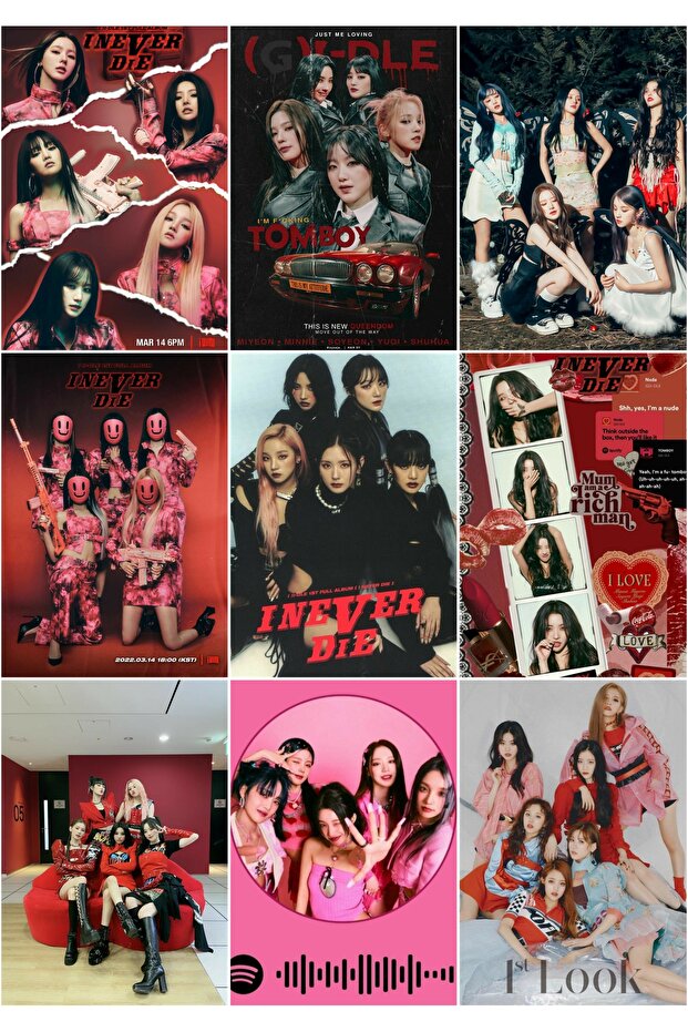 KPOP- (G) I-DLE مجموعة الموسيقى رقم 2 مجموعة بطاقات صور بتصميم نمط مخصص