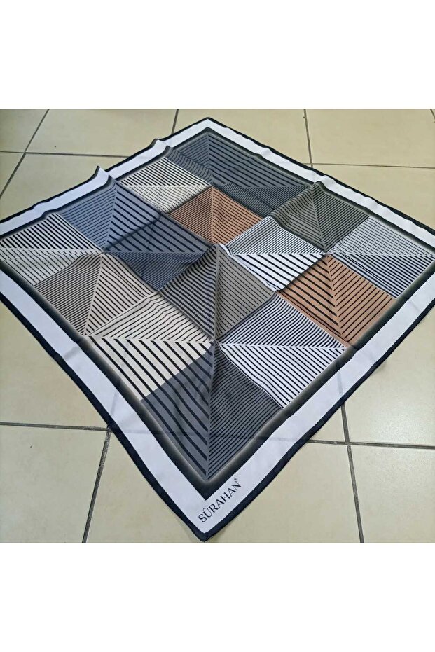 Striped Pattern Lightweight Soft Scarf - 1