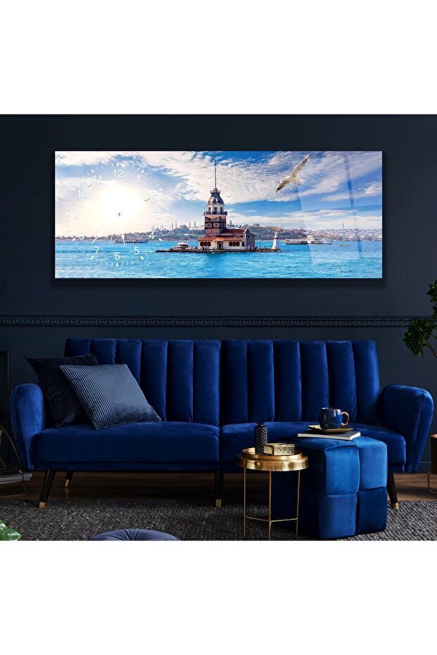 Saatli Kız Kulesi Cam Tablo - 3