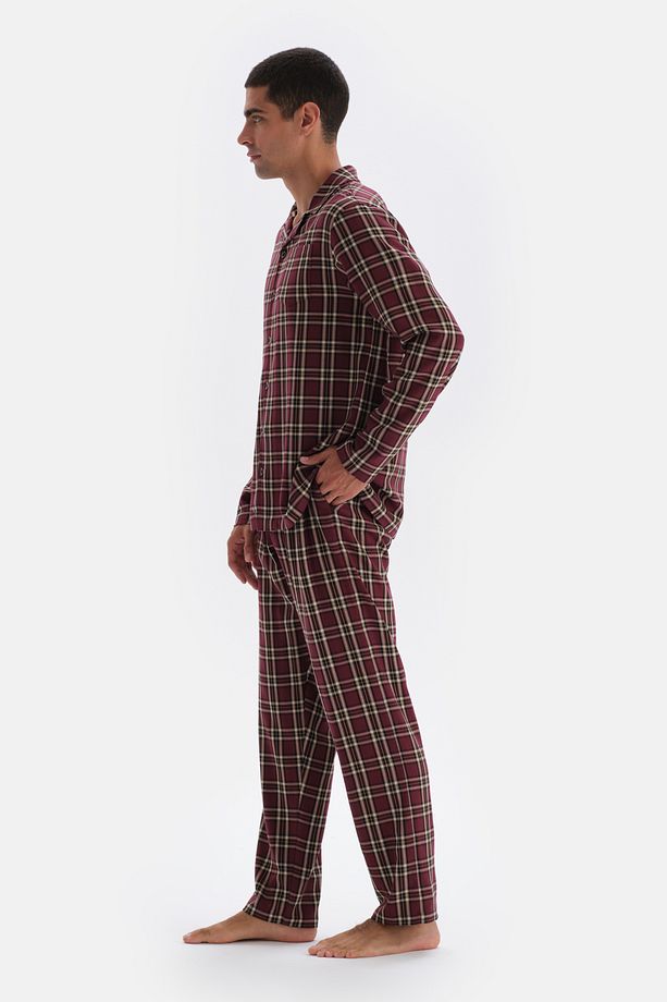 Multicolour Ekose Dokuma Gömlek Pijama Üstü - 3