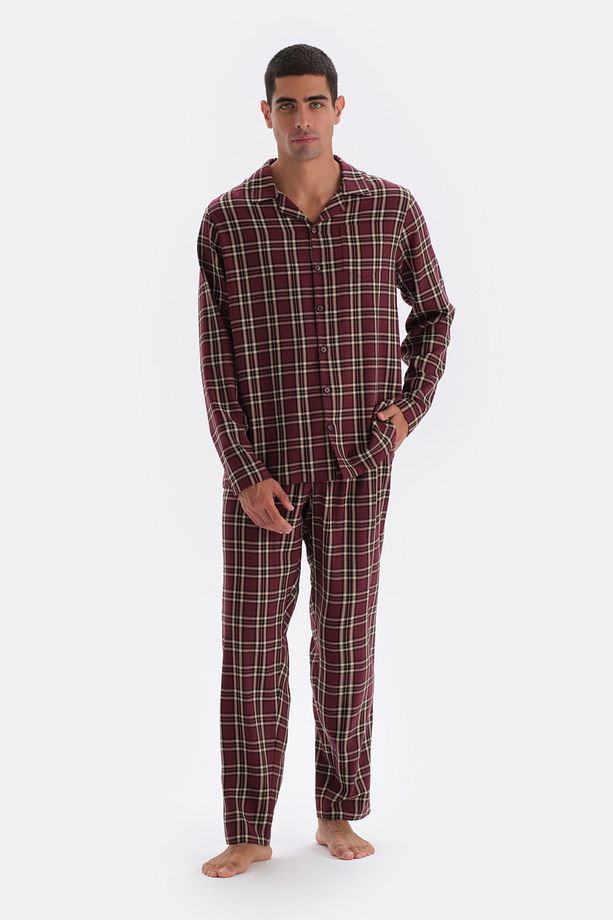 Multicolour Ekose Dokuma Gömlek Pijama Üstü - 5