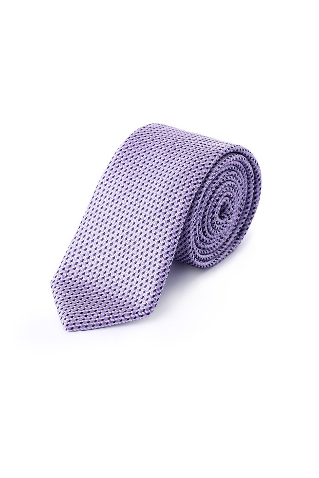 Purple Patterned Classic Micro Tie