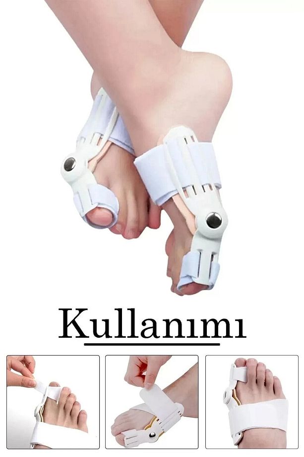 Atel Ayak Parmak Başparmak Düzeltici Kemik Çıkığı Düzleştirici Taraklı Ayaklar Için Aparat 2'li - 3