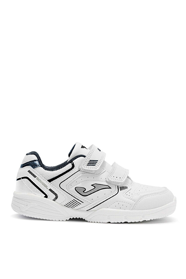 White - Navy Blue Men's Walking Shoes Wschow2333V W.School Jr 2333 White