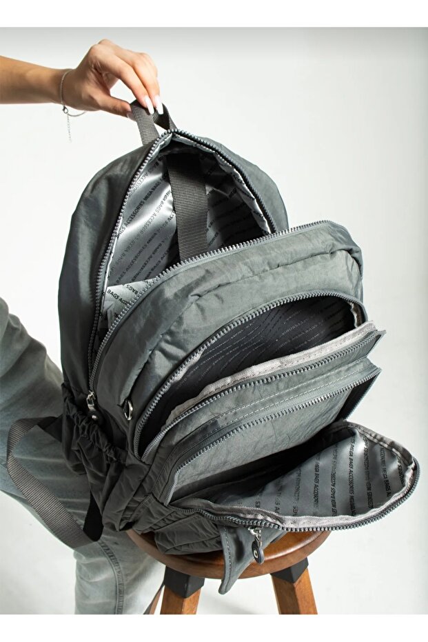 LARGE SIZE MULTIPLE COMPARTMENTS SCHOOL BAG UNISEX RAINPROOF - 3