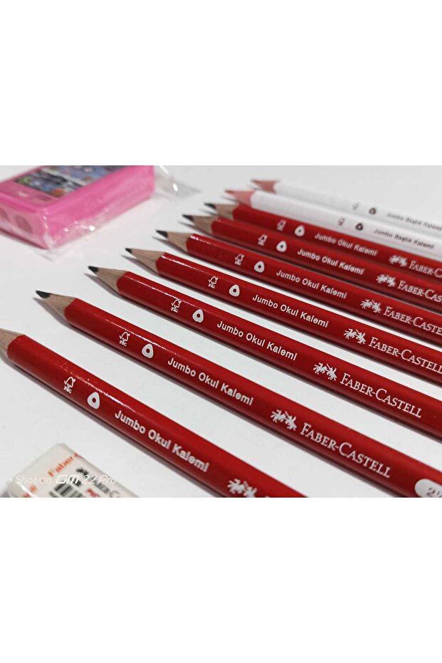 MY FIRST PENCIL SET JUMBO 7+2 SMALL ERASER TOTAL 11 PIECES (PEN WITH TRASK GIFT)