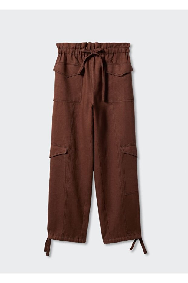 Keten Kargo Pantolon - 3