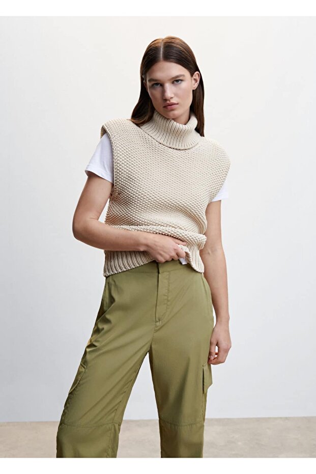 Cepli Kadın Kargo Pantolon - 5