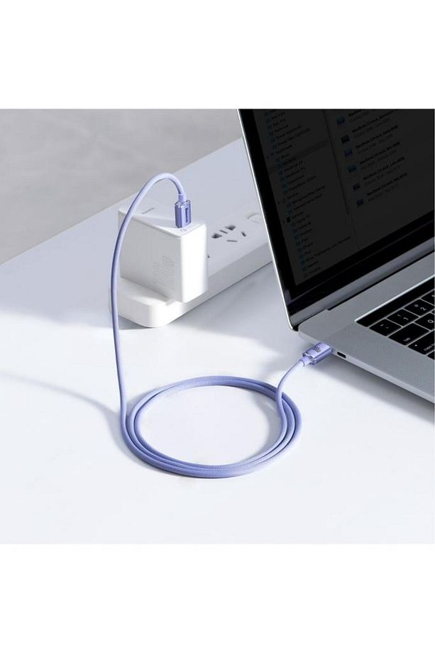 Crystal Shine Serisi 100w 120cm Type C To Type C Hızlı Şarj Data Kablosu - 6