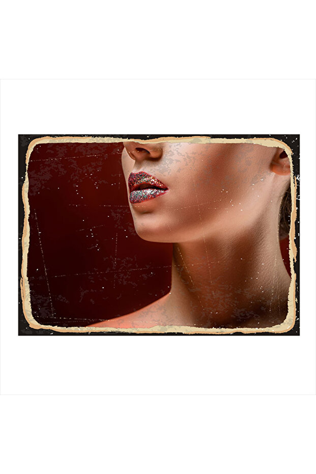 Simli Ruj Desenli Mdf Tablo - 1