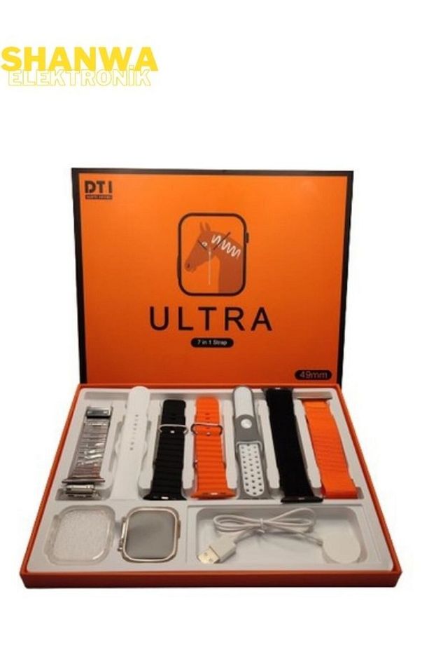 Mmctech Smart Watch 8 Ultra 7 In 1 Akıllı Saat 7 Kordonlu Takvim Spor Whatsapp Menülü 7in1 - 1
