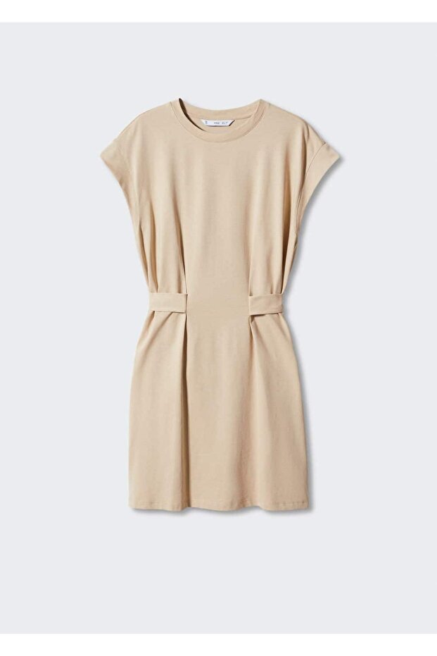 Bağ Detaylı Kısa Elbise - 3