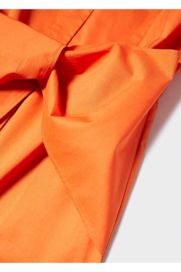 Kuşaklı Gömlek Elbise - 6