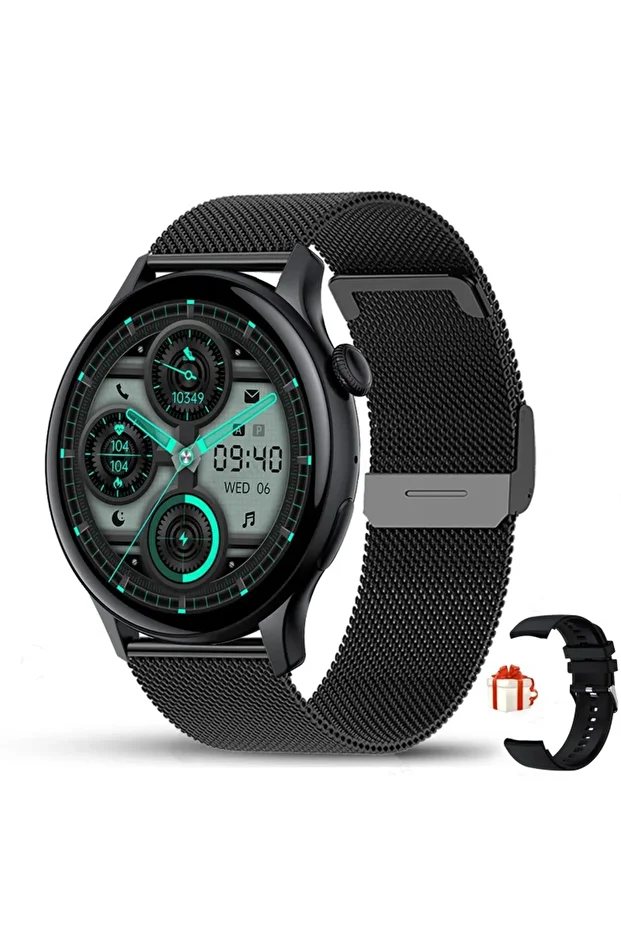 Watch G3 Pro Mini 42 Mm Android Ve Ios Tüm Akıllı Telefonlar Ile Uyumlu 2 Kordonlu Akıllı Saat - 1