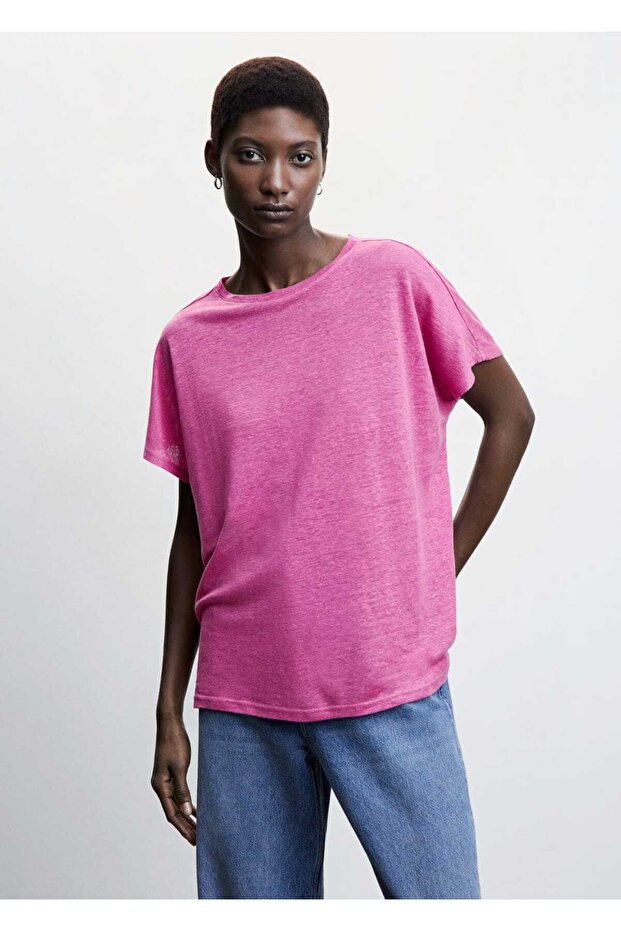 %100 Keten Tişört - 1