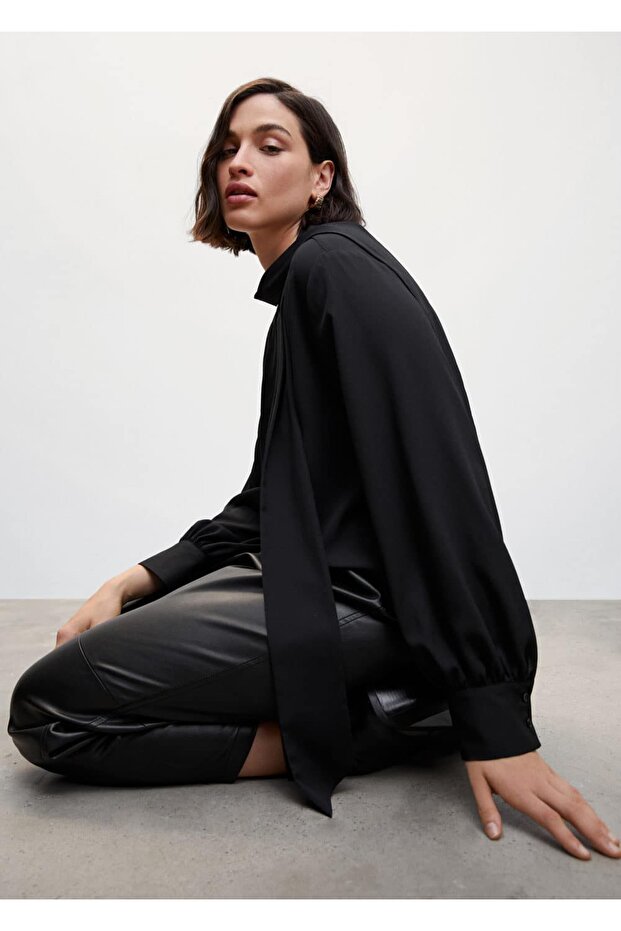 Dökümlü Dantel Bluz - 6