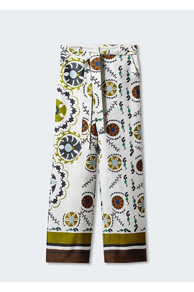 بنطلون ساتان منقوش - 3