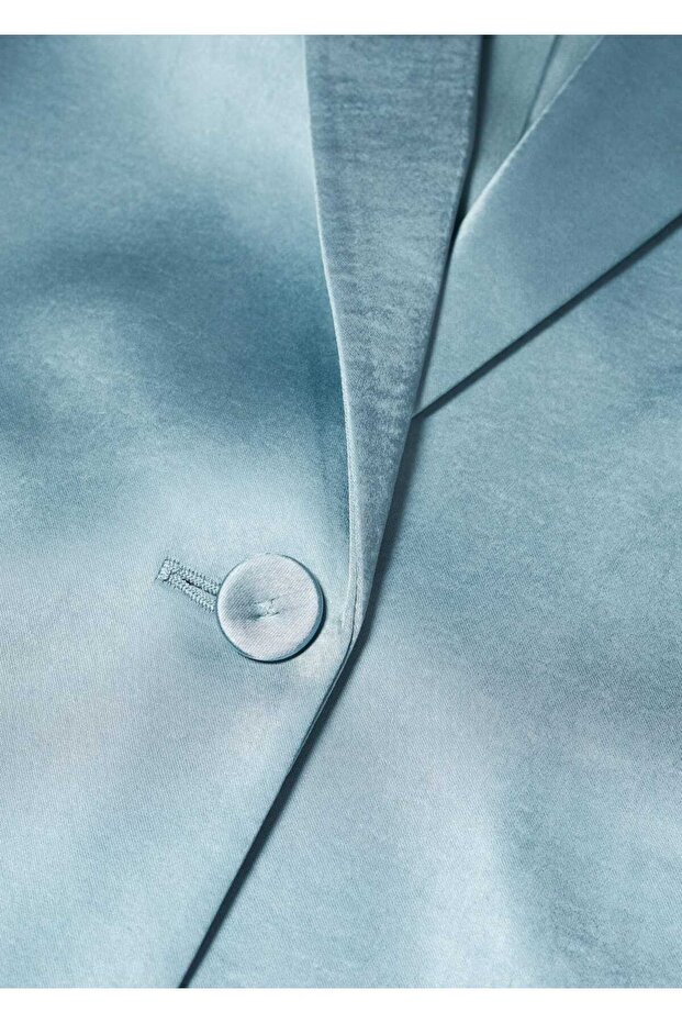 Saten Blazer Ceket - 7