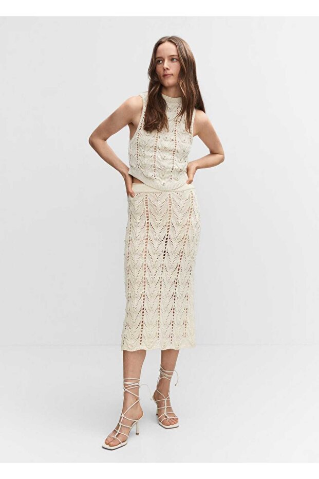 Stras detaylı triko bluz - 2