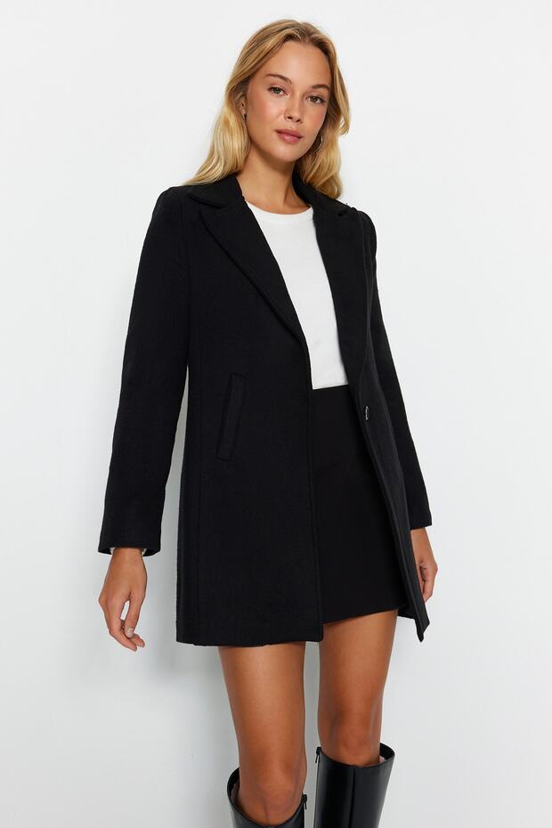 Black Stamp Coat - 3