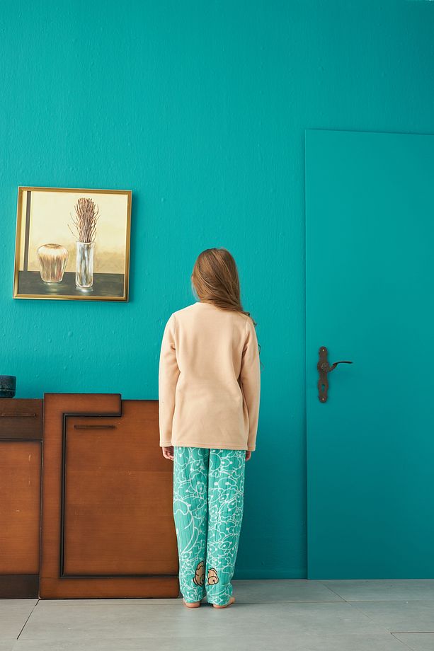 Alt-Üst Polar Nakışlı Pijama Takım - 5
