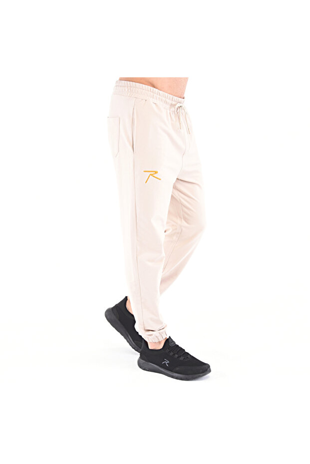 Men's Beige Sports Sweatpants