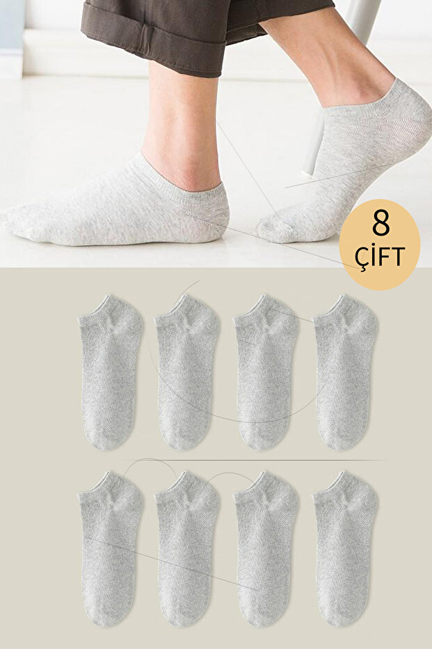 Unisex Basic Patik Çorap 8 Çift - 1