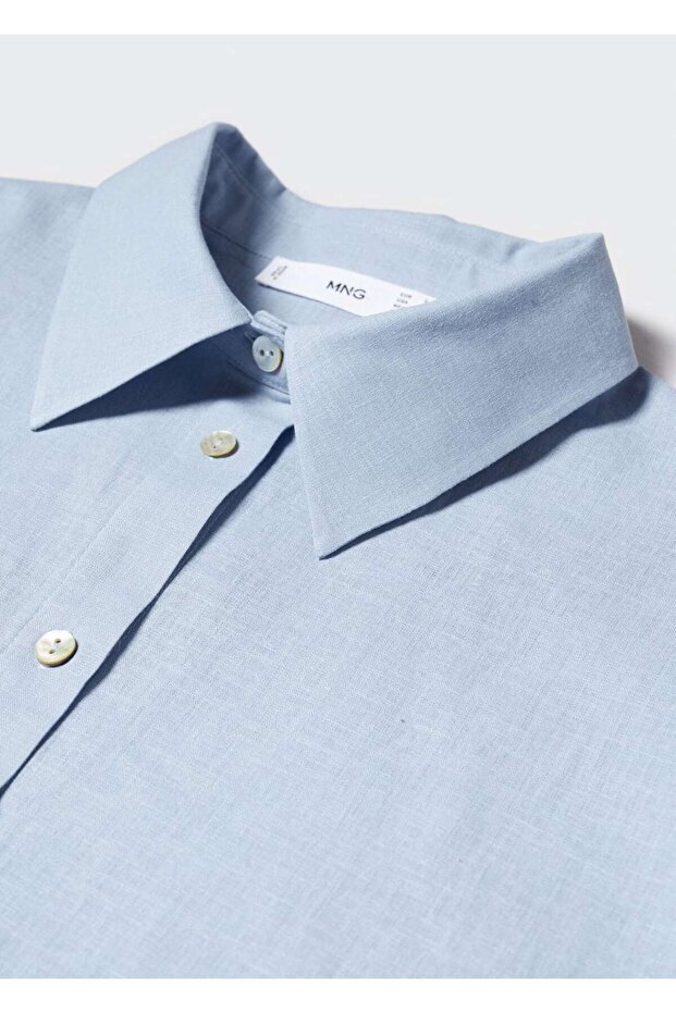 Keten Pijama Gömlek - 6