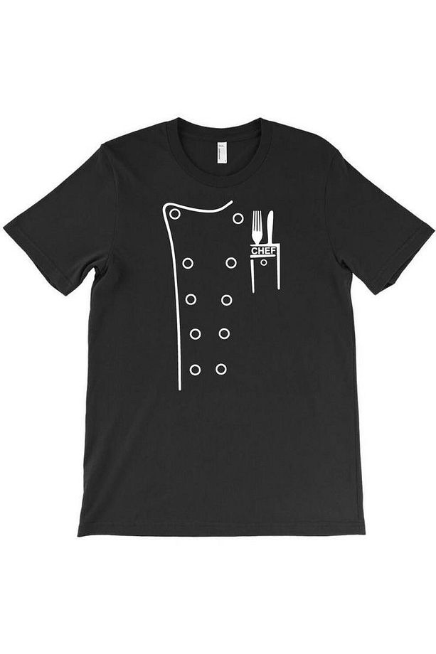 Aşçı Şef Bisiklet Yaka %100 Pamuk Tshirt - 1