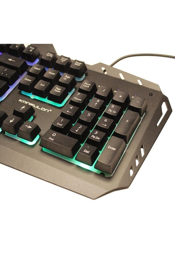 Rgb 4in1 Gaming Klavye Mouse Kulaklık Mouse Pad Seti Oyuncu Seti Gamer Işıklı 4 In 1 Set Q Mouse Pet - 7