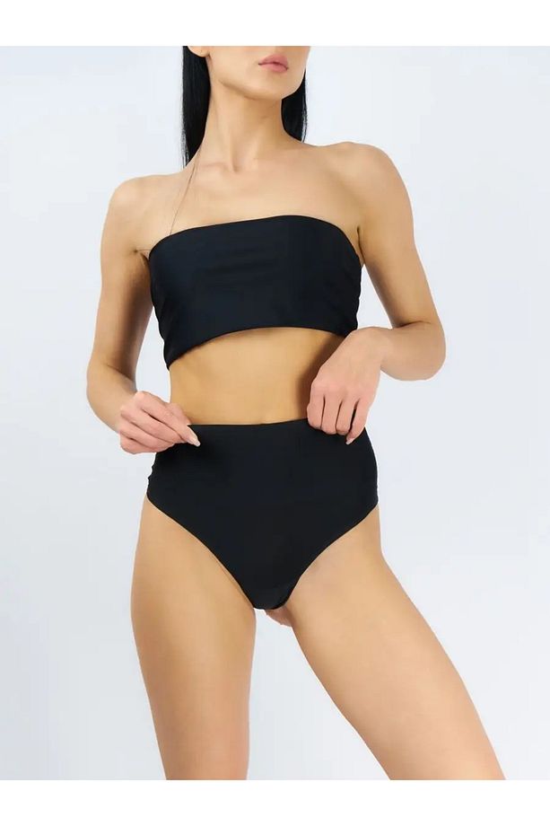 Arpina Model Lazer Kesim Görünmez String Model Slip Siyah Renk - 3