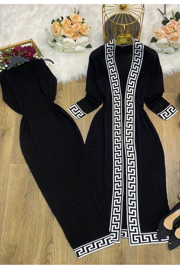 new season knitwear fabric vest and dress double knitwear suit knitwear dress dress