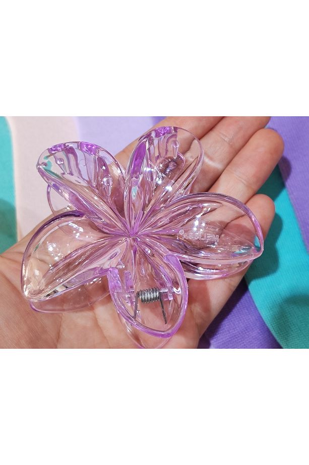 MY LİLY ÇOK SEVİLEN ŞEFFAF MODEL LOTUS ÇİÇEĞİ MANDAL TOKA - 4
