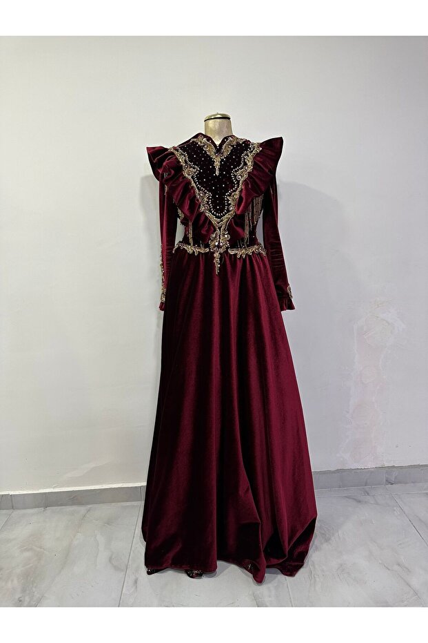 Bordo Tesettür Bindallı - 1