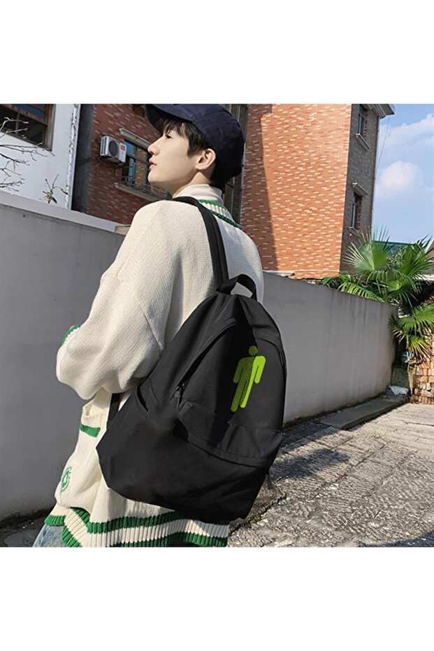 Billie Eilish Logo Patterned Unisex Backpack - 1