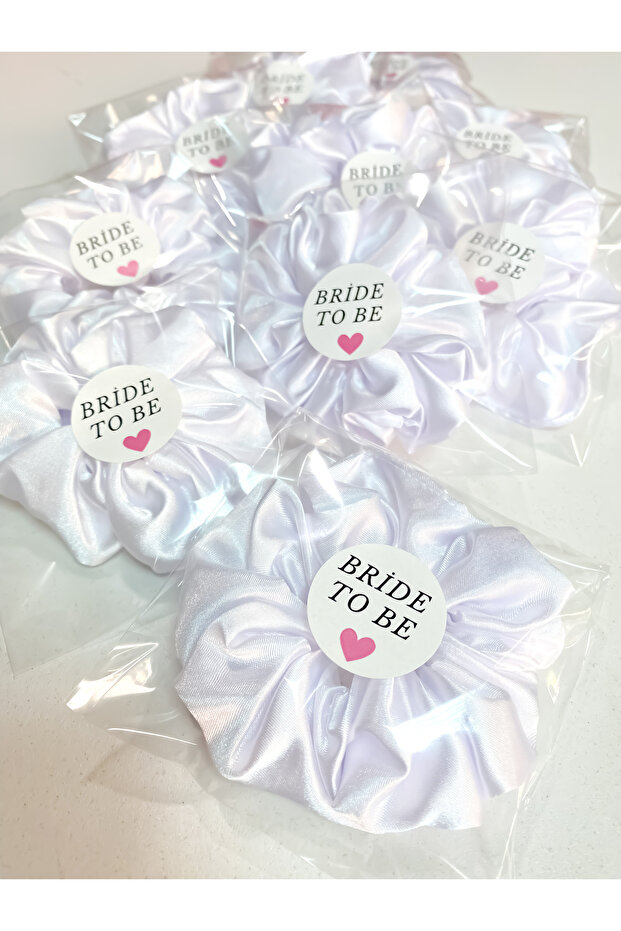Pack of 10 Colorful Gift Bagel Hair Clips with 'Bride to be' label