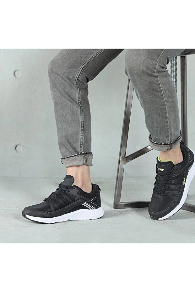 25932 Black and White Anatomical Sole Orthopedic Walking & Running Shoes