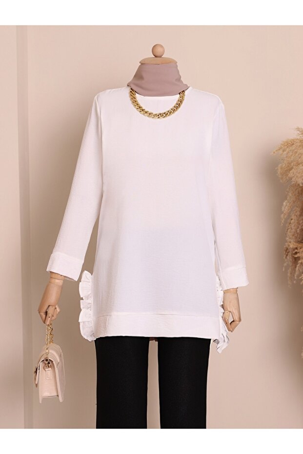 Frilly Side Hijab Ayrobin Tunic - 1