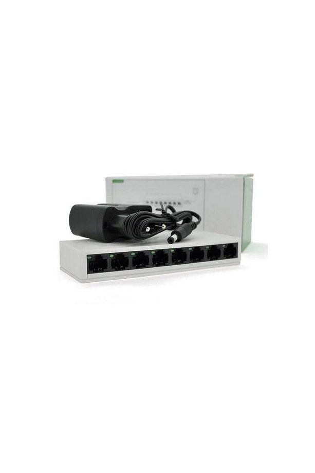 NR4 8 Port Switch RJ45 100Mbps Ethernet İnternet Dağıtıcı Ağ Hub Ev Ofis İçin - 2