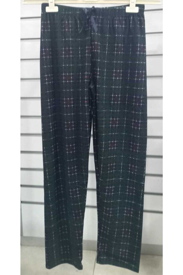 Süet Tek Alt Pijama - 1