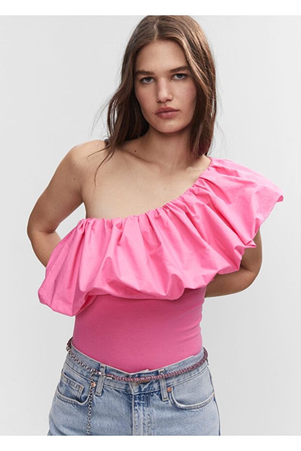 Volanlı pamuklu body - 5